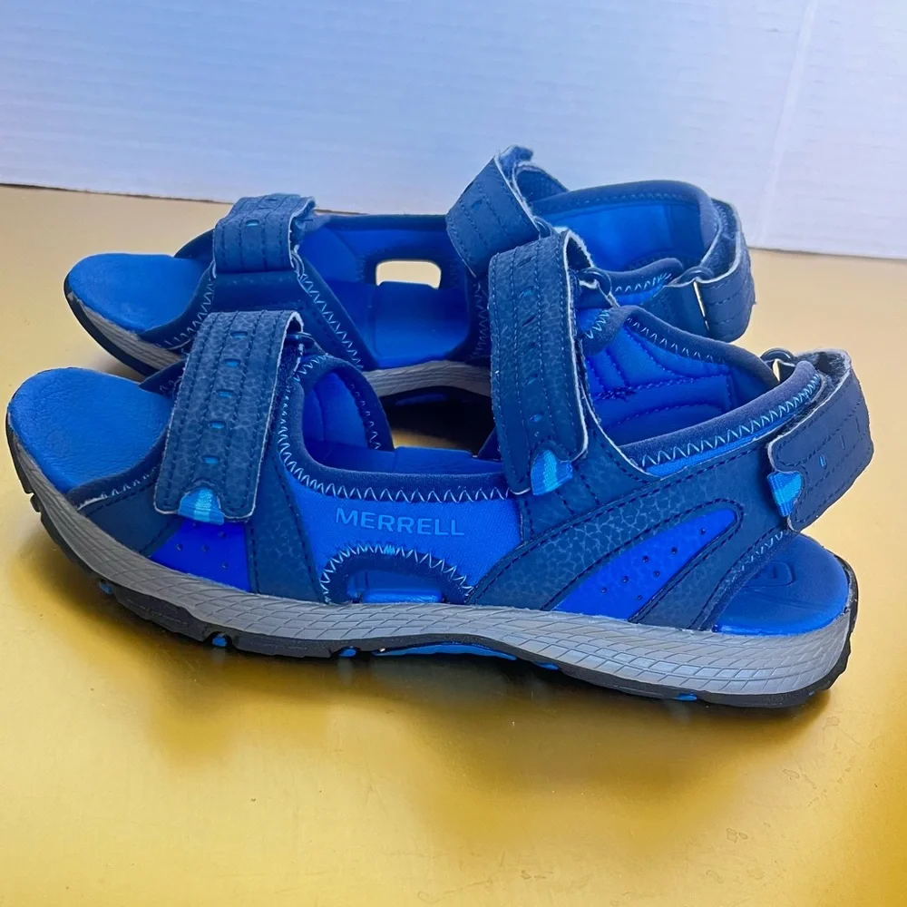 MERRELL BOYS PANTHER NAVY BLUE 2.0 SANDALS SIZE EU 35 US 4M
